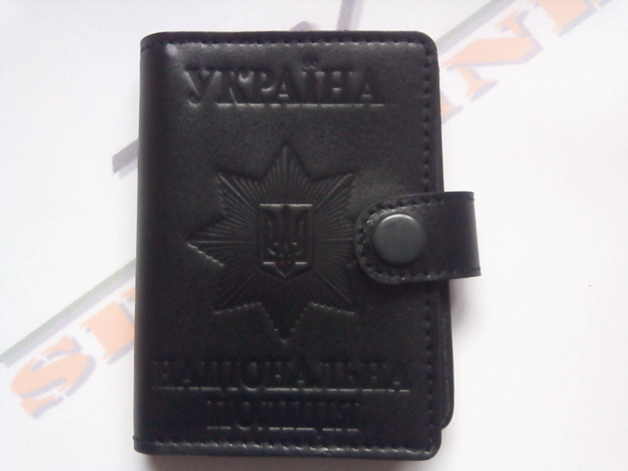 

Обложка под жетон и удостоверения национальной полиции Украины, Черный