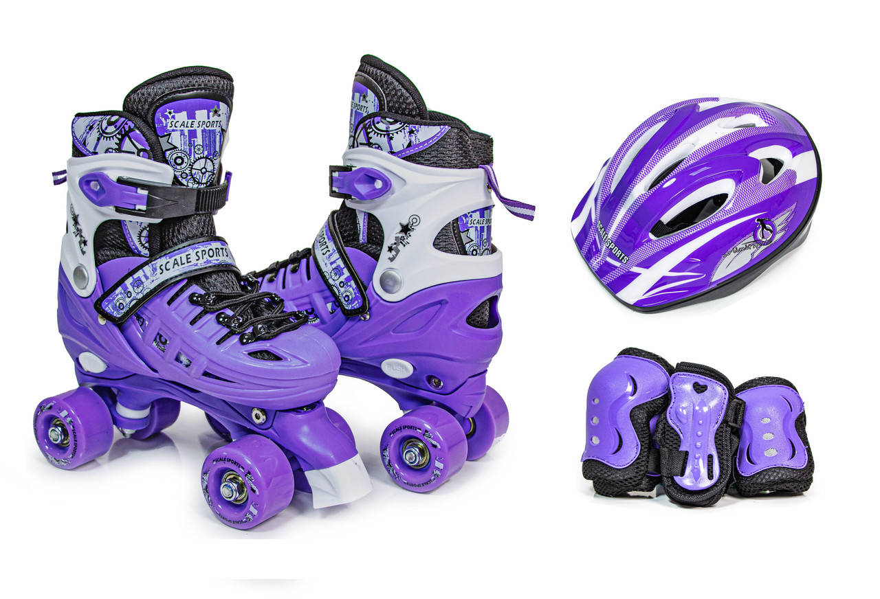 

Комплект Scale Sport ролики-квады+защита+шлем Фиолетовый Размер 29-33