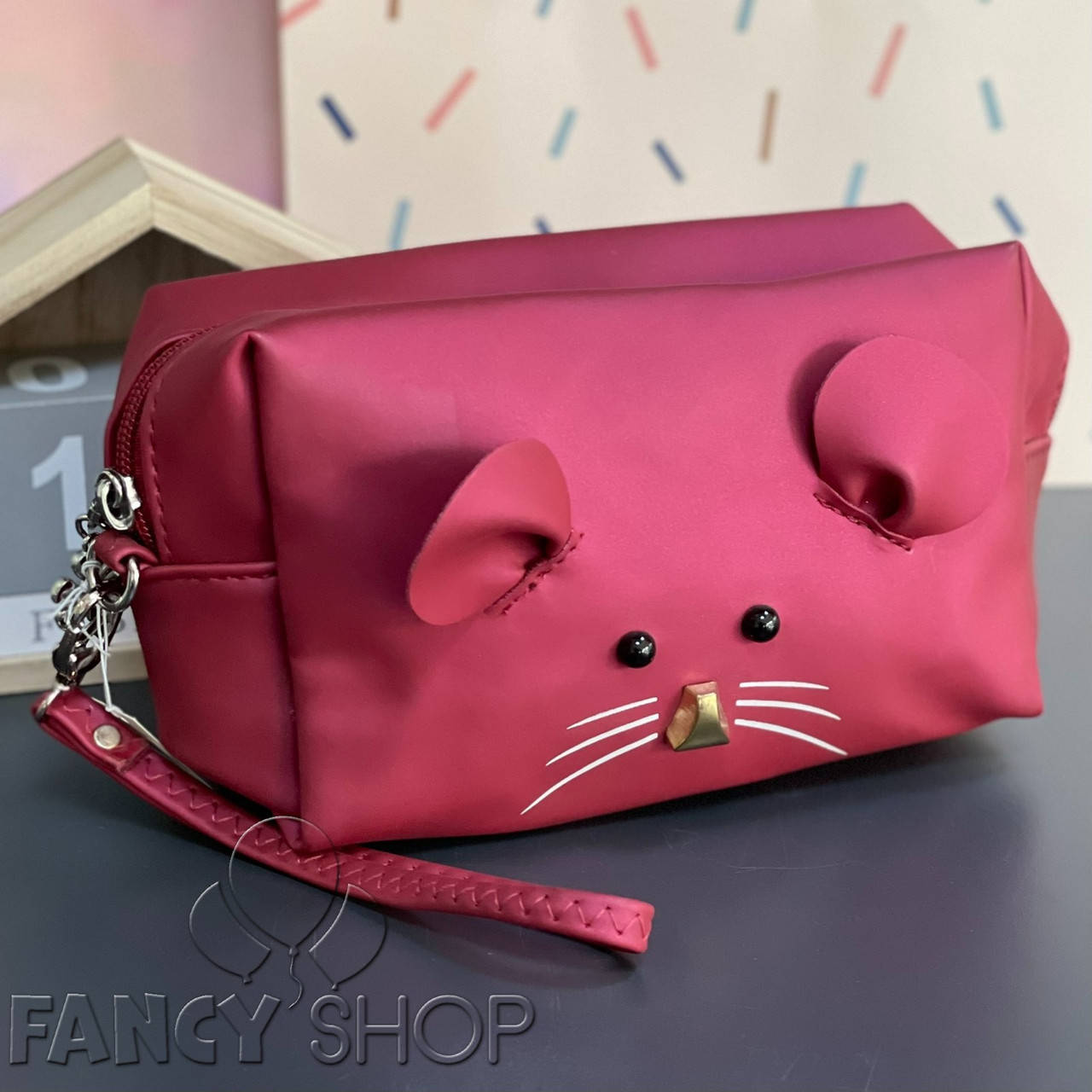 

Косметичка "Мишка", Косметичка "Мышка", Бордовый