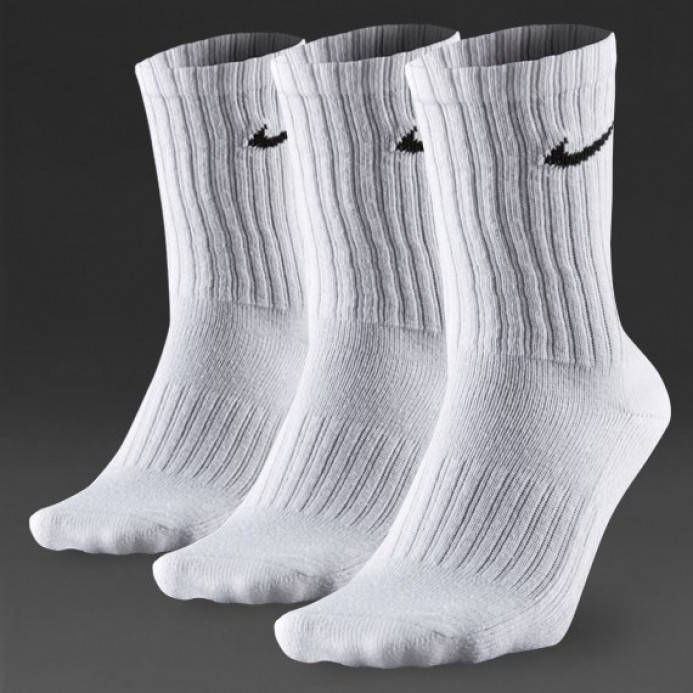 

Носки спортивные Nike Value Cotton Crew 3 пары белые (SX4508-101), Белый