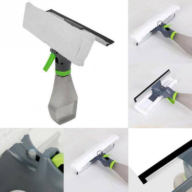 

Щетка для мытья окон Easy Glass 3 in 1 Spray Window Cleaner | Щетка 3 в 1 с распылителем для мытья стекла