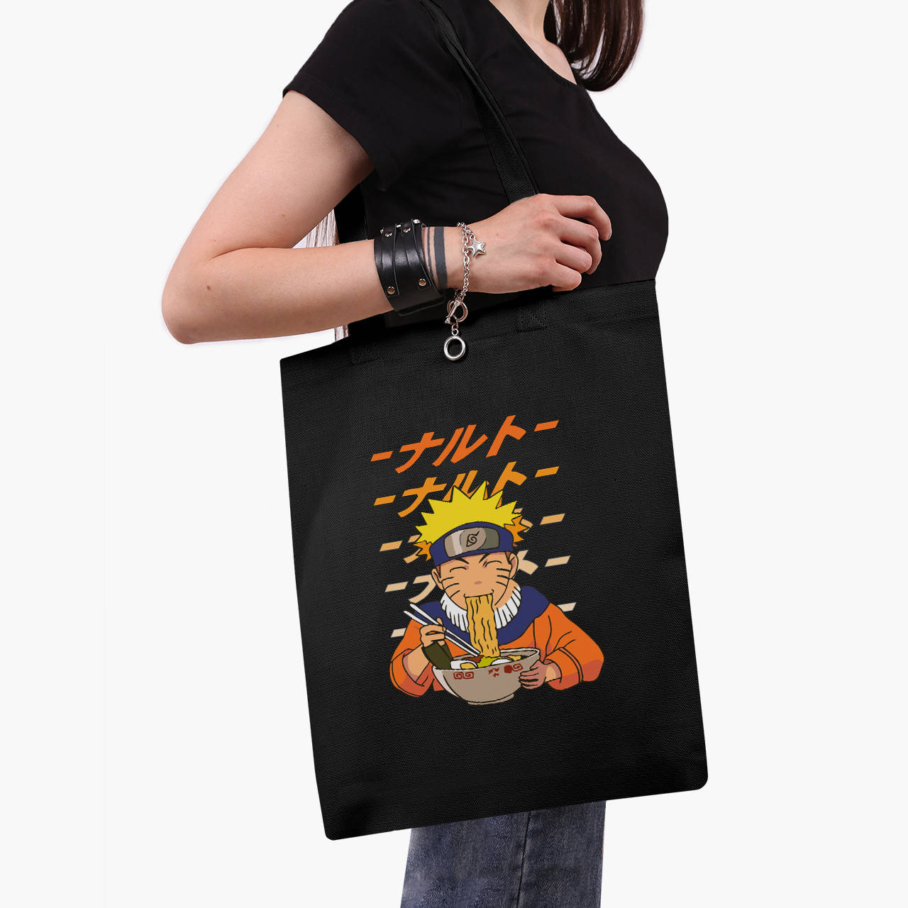 

Эко сумка Наруто Узумаки (Naruto Uzumaki) (9227-2818-BK) черная классическая, Черный