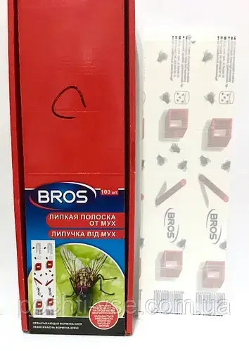 

Липкая полоска от мух Bros упаковка / 100 шт
