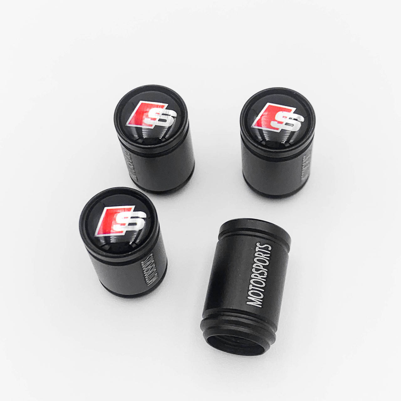 

Защитные колпачки на ниппеля Motosport Audi S-line (Ауди) 4 шт Черная