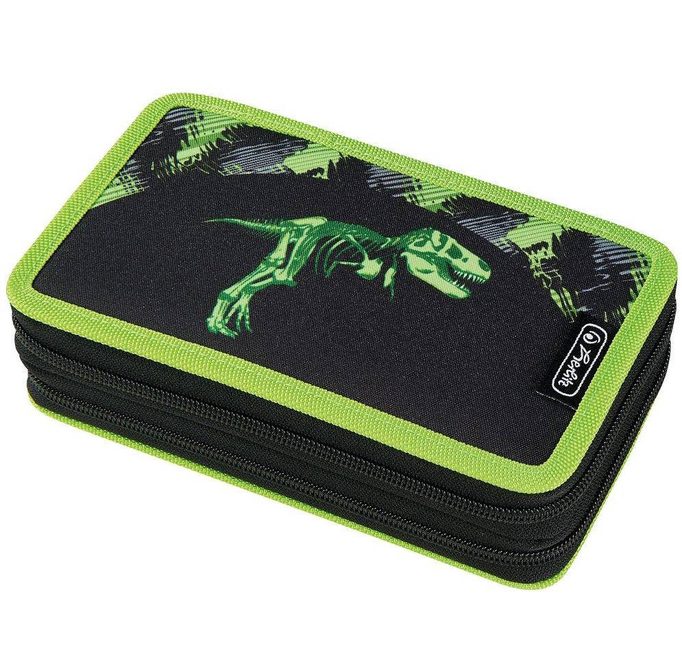 

Пенал школьный c наполнением HERLITZ Double Dino Skeleton, Зелёный