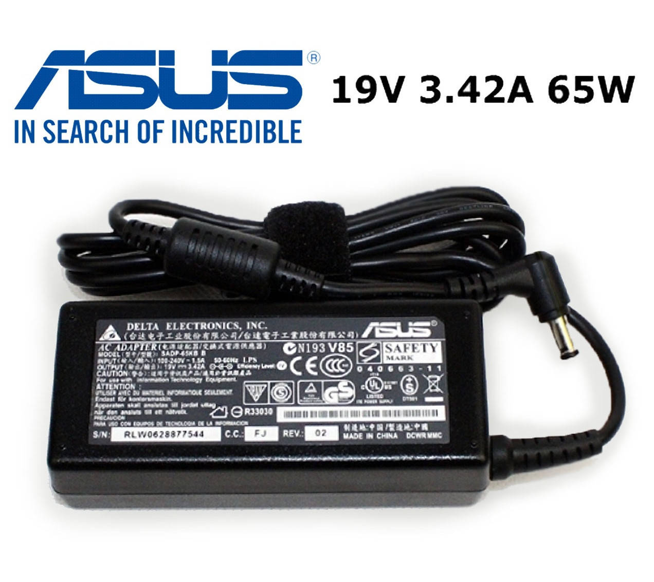 

Зарядное устройство для ноутбука ASUS VX1 K40 K50 K52 P50 A2 A3 A5 A6 X50 U50A W1 M52