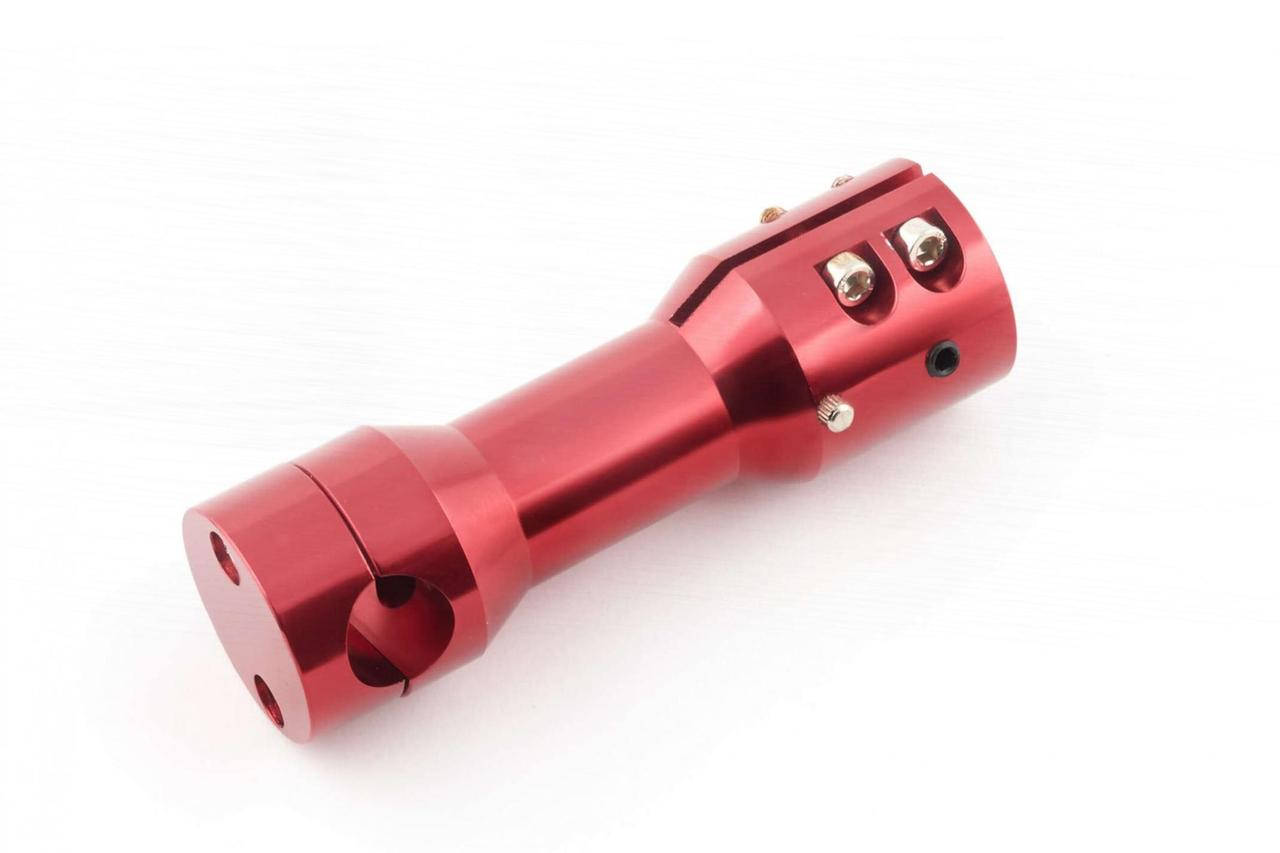 

Крепление открытого руля на скутера (красное, посадочное место под руль Ø23mm, под траверсу Ø22mm) KOMATCU