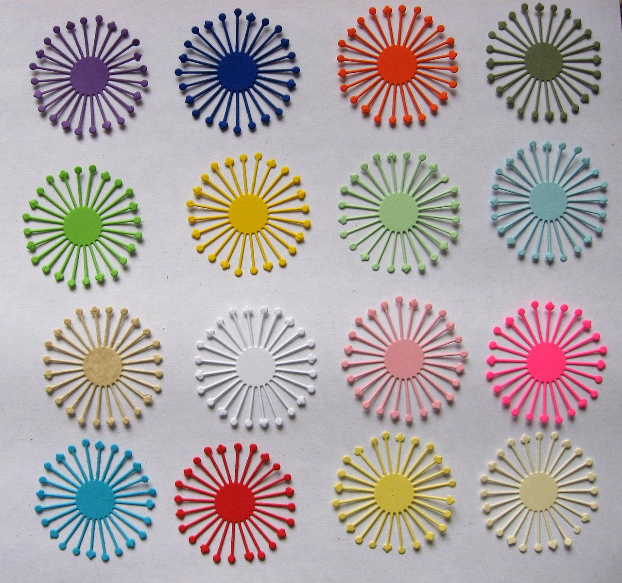 

Вырубка из картона. Серединка цветка, 43х43 мм