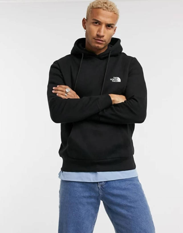 

Мужская спортивная кофта кенгуру, толстовка The North Face (Норт Фейс) черная S, Черный