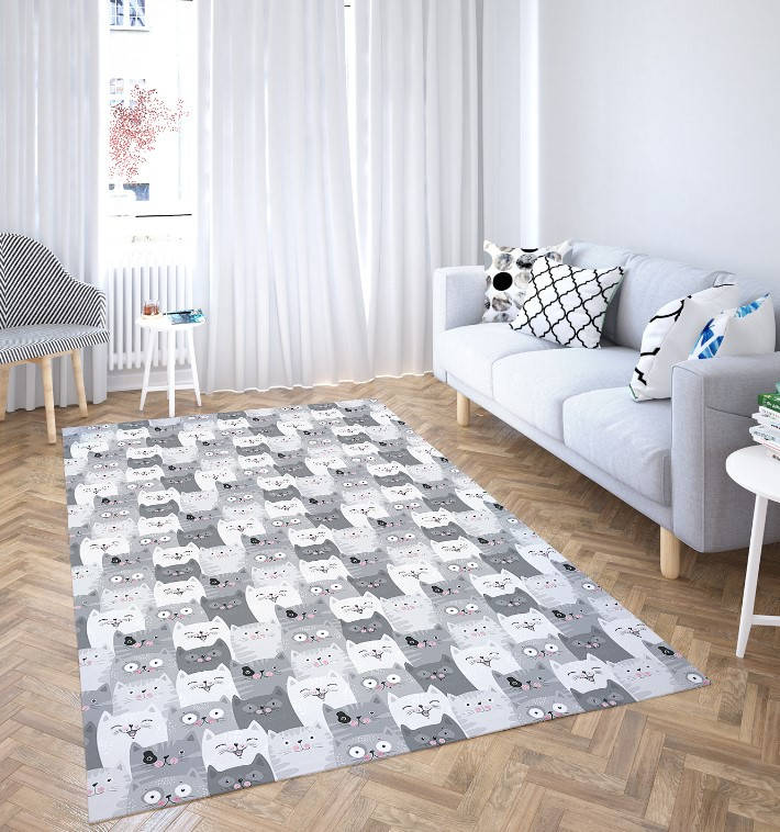 

Безворсовый ковер в детскую комнату 140х190 см.