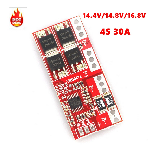 

BMS Контролер заряда/разряда, плата защиты 4S li-ion 16.8V 30А