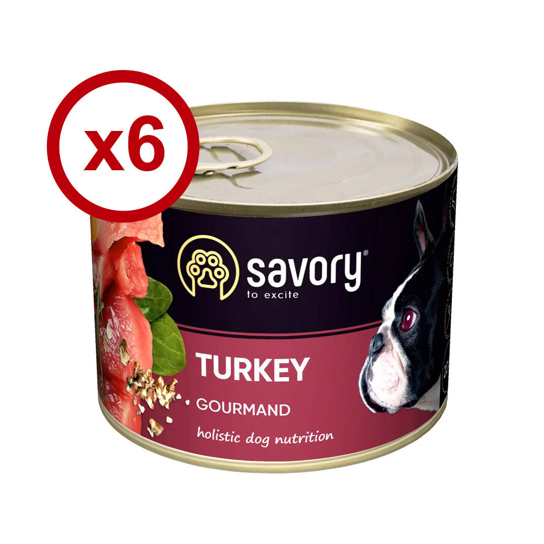 

Savory влажный корм для собак 200 г *6 шт (индейка)