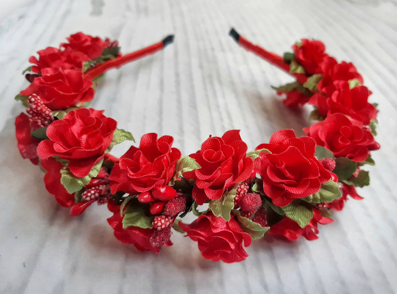 

Обруч для волосся Трояндочка червоний, Красный