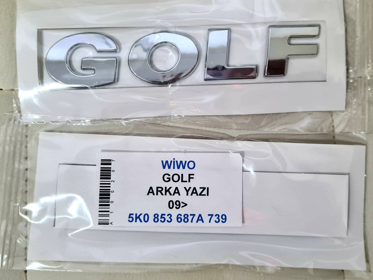 

Эмблема значок на багажник, надпись на багажник Volkswagen VW Golf (09-) (5KO 853 687A 739)