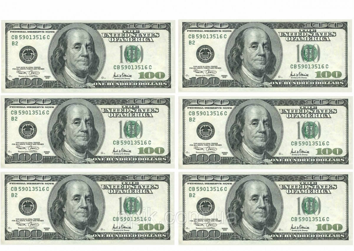 

Вафельная картинка деньги "Доллары 6"