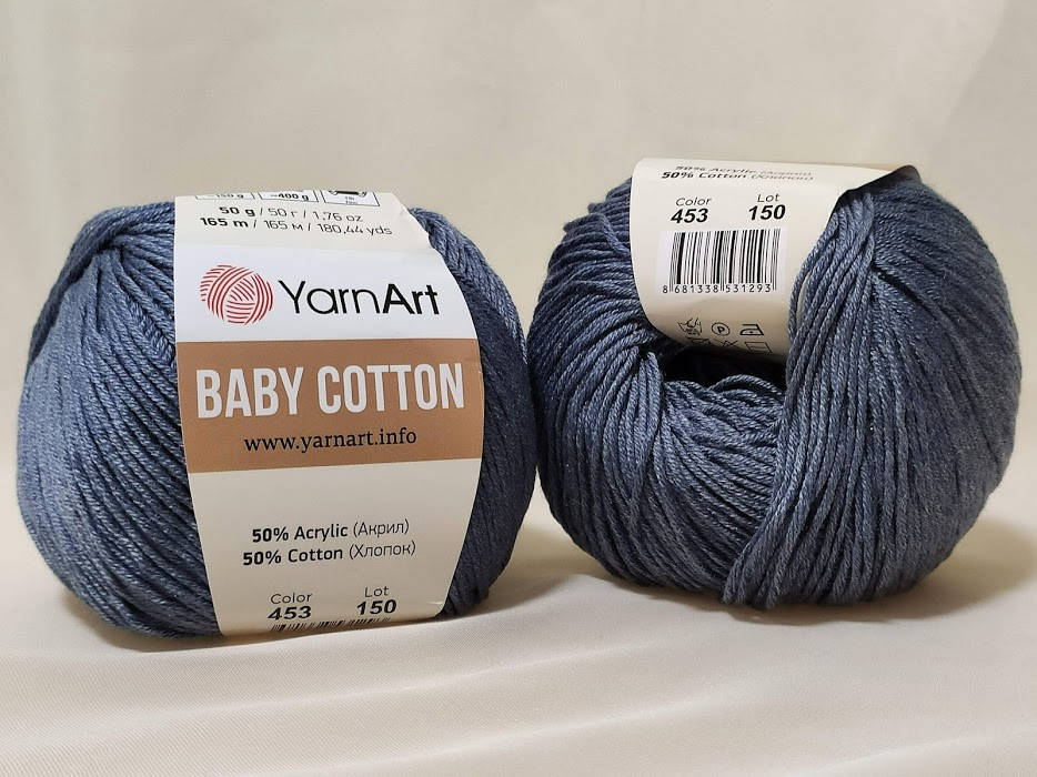 

YarnArt Baby Cotton 453 джинсовый