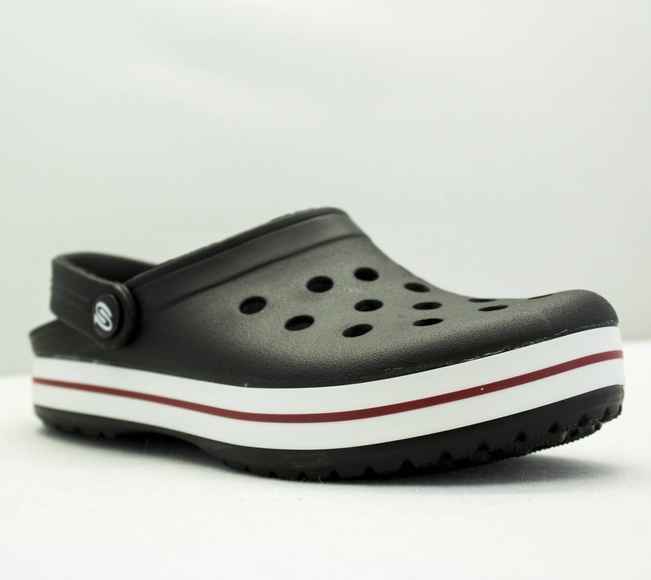 

Кроксы подростковые черные сабо с большими дырками "Like Crocs" 37, Черный