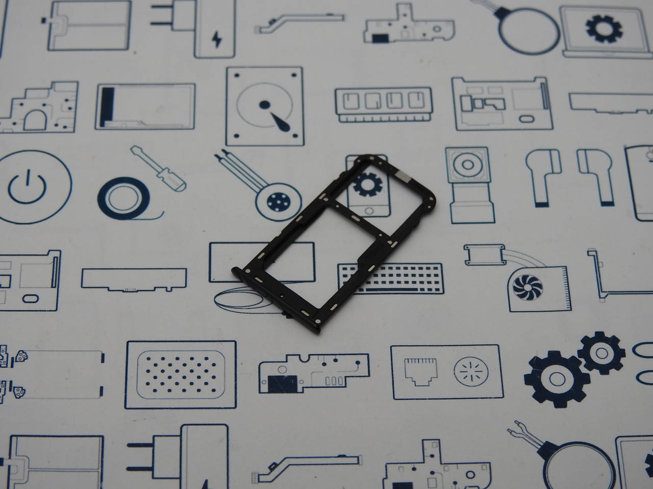 

Держатель сим карты Honor 6c Pro (JMM-L22) черный Сервисный оригинал с разборки