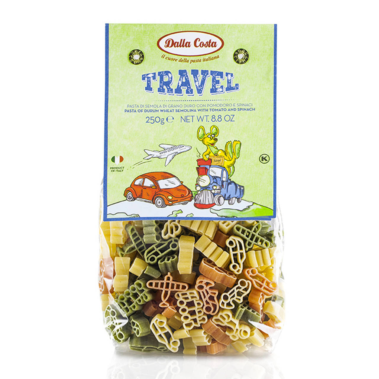 

Макароны DALLA COSTA Travel Pasta с томатом и шпинатом 250г, 12шт/ящ