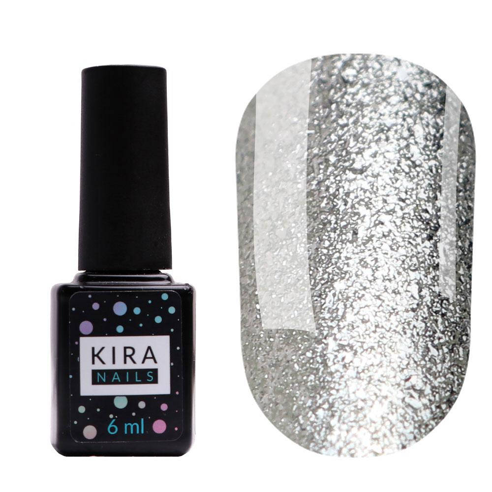

Гель-лак Kira Nails 24 Karat №001 (серебро с большим количеством блесток), 6 мл