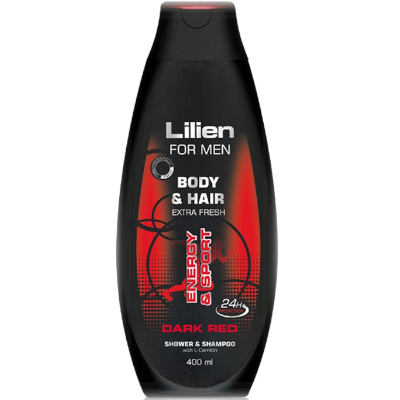 

Гель для душу + шампунь Lilien 400мл чоловічий Dark Red