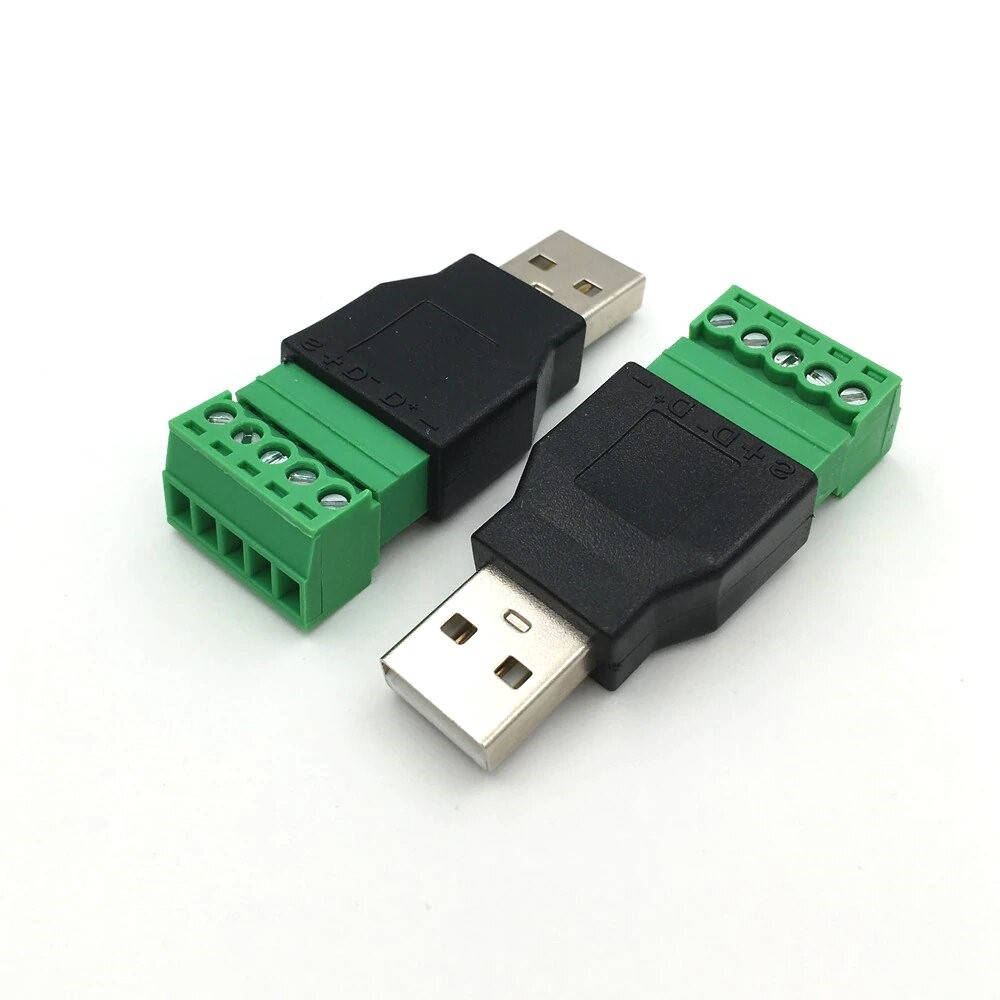 

Вилка USB Male тип A с клеммником на кабель
