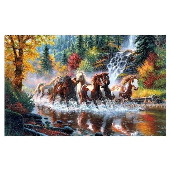 

Алмазная мозаика Дикий табун 30*40см без рамки 40*8*5см (H8344)