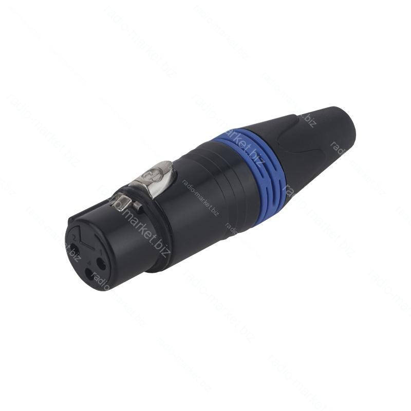 

Гнездо NEUTRIK CANON (XLR) 3pin, черное, Черный