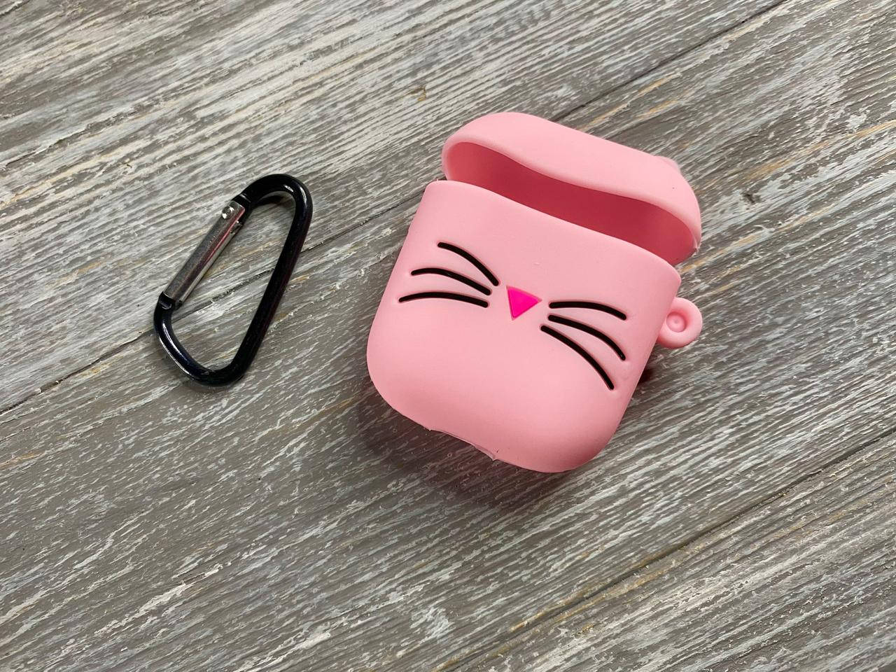 

Чехол Усики на Airpods (2 цвета) розовый