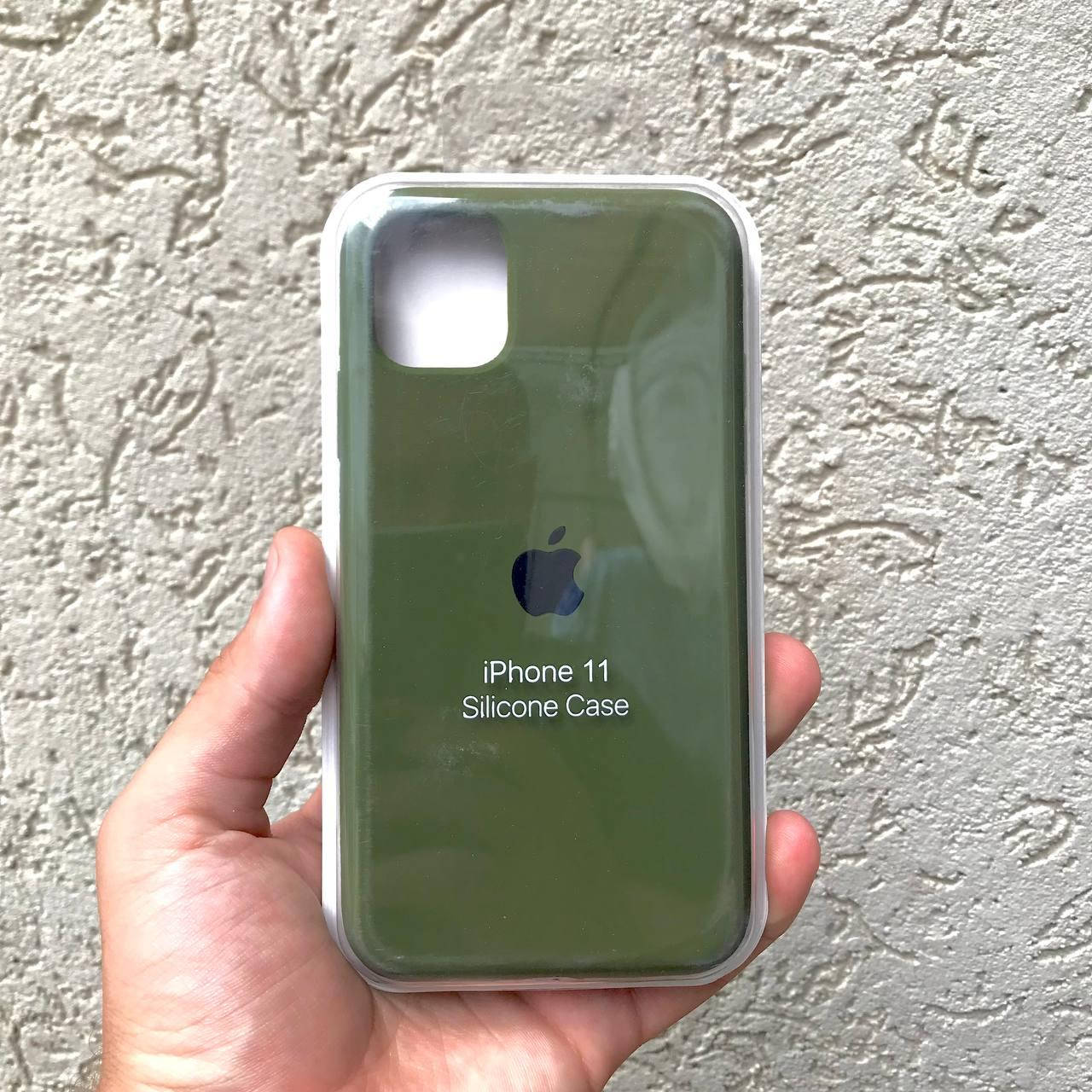 

Чехол на айфон 11 silicone case для iphone 11, Хаки