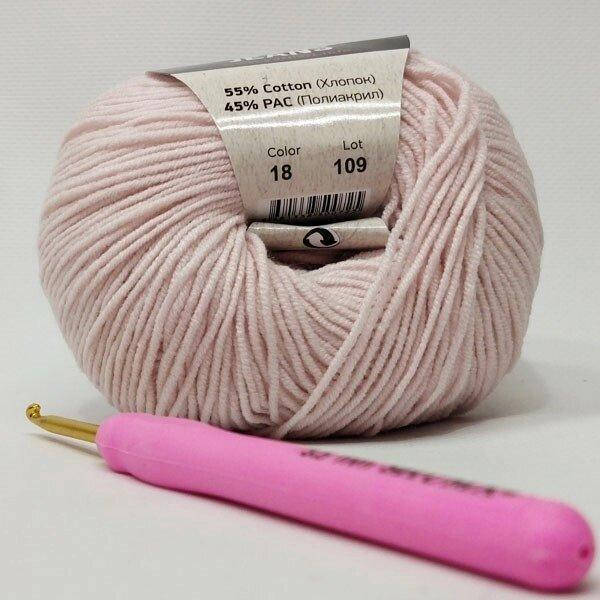 

Пряжа Джинс Jeans YarnArt, №18 пудра (ярнарт-18джинс), Розовый