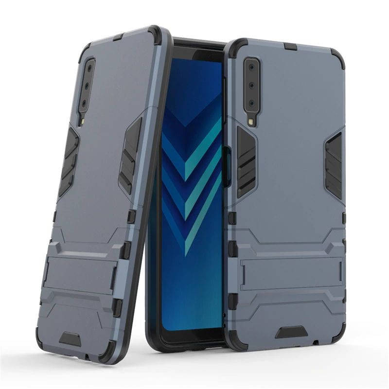 

PC + TPU чехол Metal Armor для Samsung Galaxy A50 ​(6 цветов) тёмно-серый