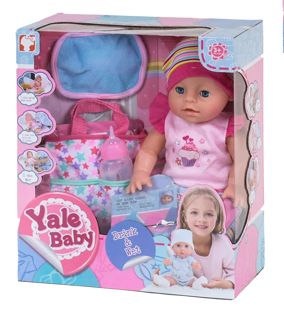 

Кукла Реборн (пупс) девочка, интерактивный Yale baby 32 см Розовый