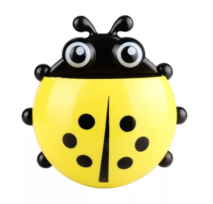 

Держатель для зубных щеток и пасты "Божья коровка". Желтый Кладовка