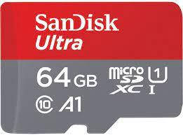 

Карта памяти Micro SD SanDisk Ultra 64 GB Class 10 UHS-I M100 MB/s