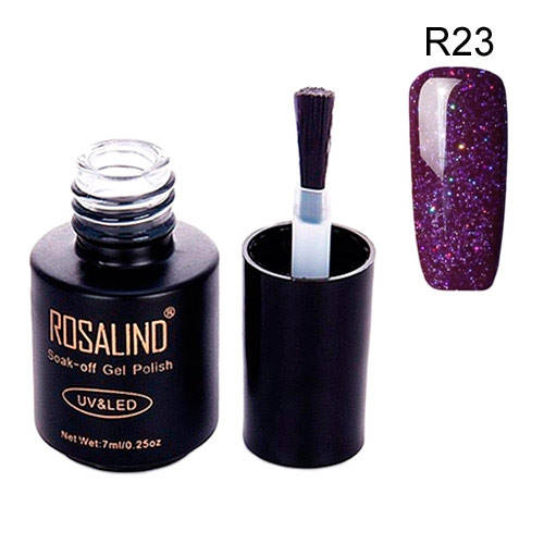 

Гель-лак для ногтей маникюра 7мл Rosalind, шиммер, R23 фиолетовый 2003-05584