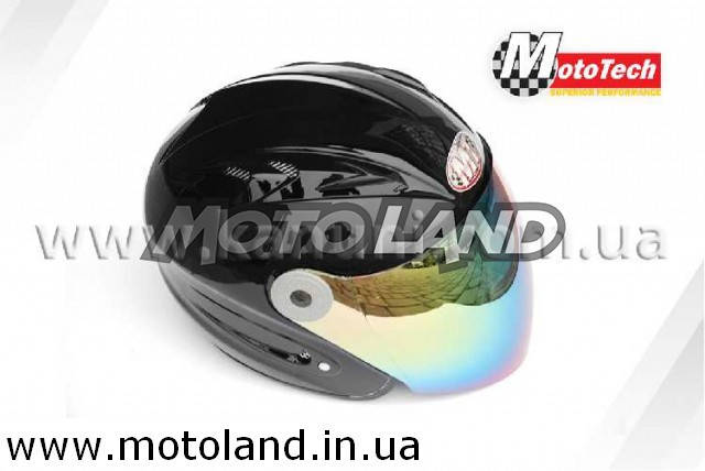 

Шлем 613/210 ЧЕРНЫЙ (открытый/тонированое стекло)MotoTech