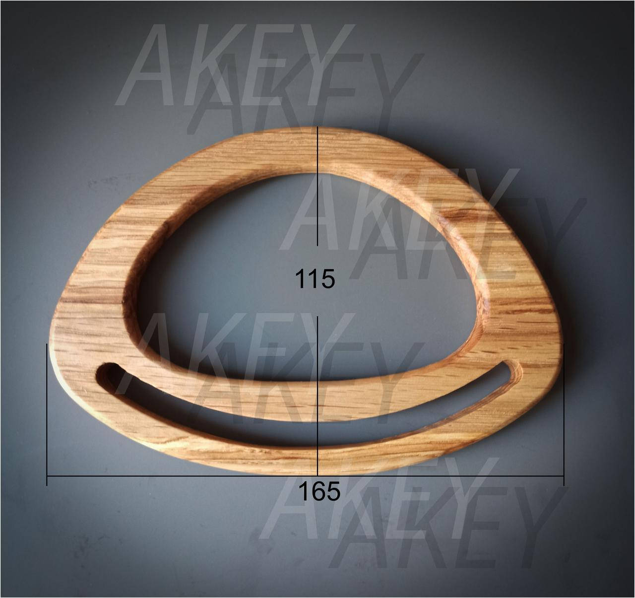 

Деревянные ручки для сумки 16.5 см*11.5 см дуб (пара)
