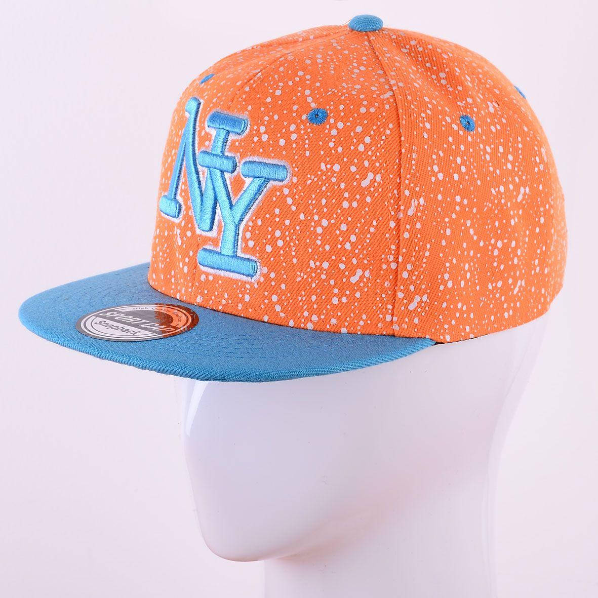 

Кепка с прямым козырьком RD15007 оранжевый-бирюзовый