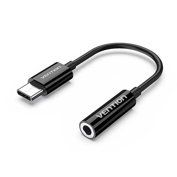

Адаптер переходник Type-C-3.5мм Vention 0.1m Black (BGIBA), Черный