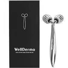 

Роликовый массажер Wellderma Face Lifting Dark Silver Roller