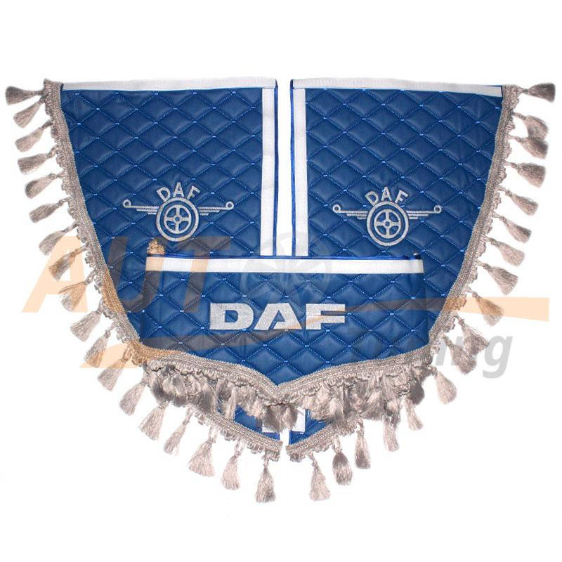 

Шторки из экокожи в кабину грузового автомобиля, Blue & Grey, 1+2, DAF