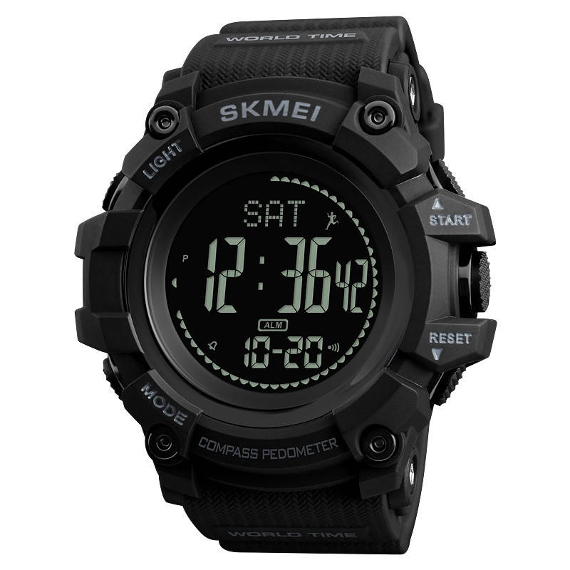 

Skmei 1356 compass черные мужские спортивные часы с компасом