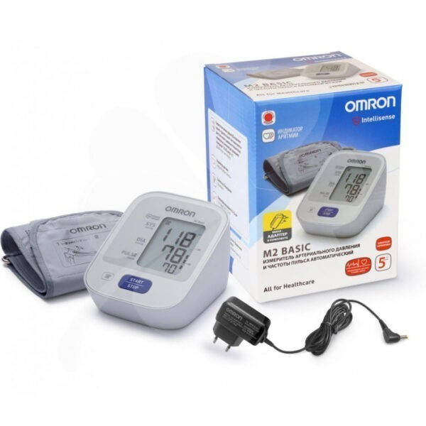 

Автоматический тонометр с манжетой 22-32 см и адаптером сети OMRON M2 Basic (A-RU), Япония