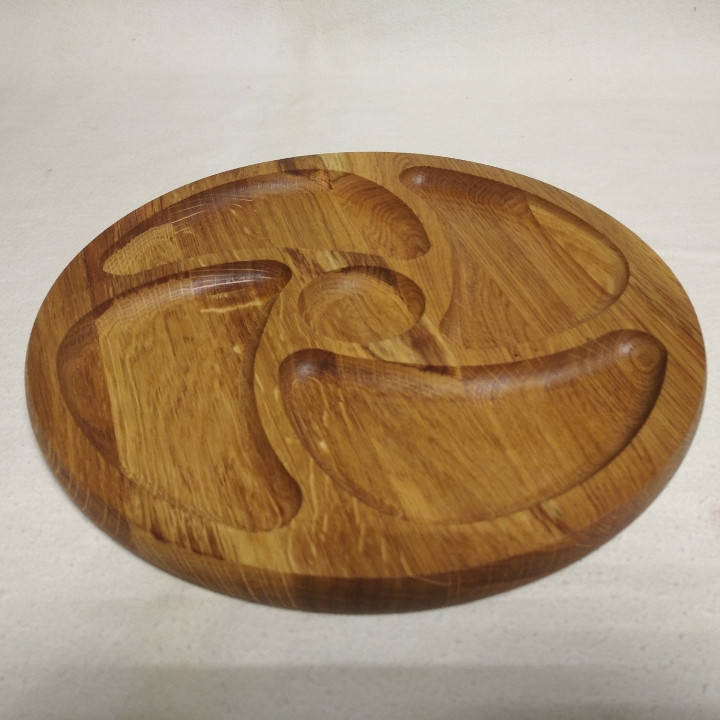 

Менажниця, дерев'яний піднос, дуб. двохстороння.