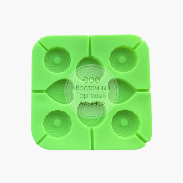 

Силиконовая форма - Сердце, круг - 8 ячеек