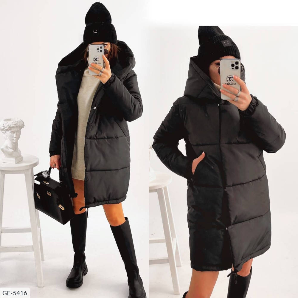 

Куртка зимняя стильная " зефирка" 42/44, Черный