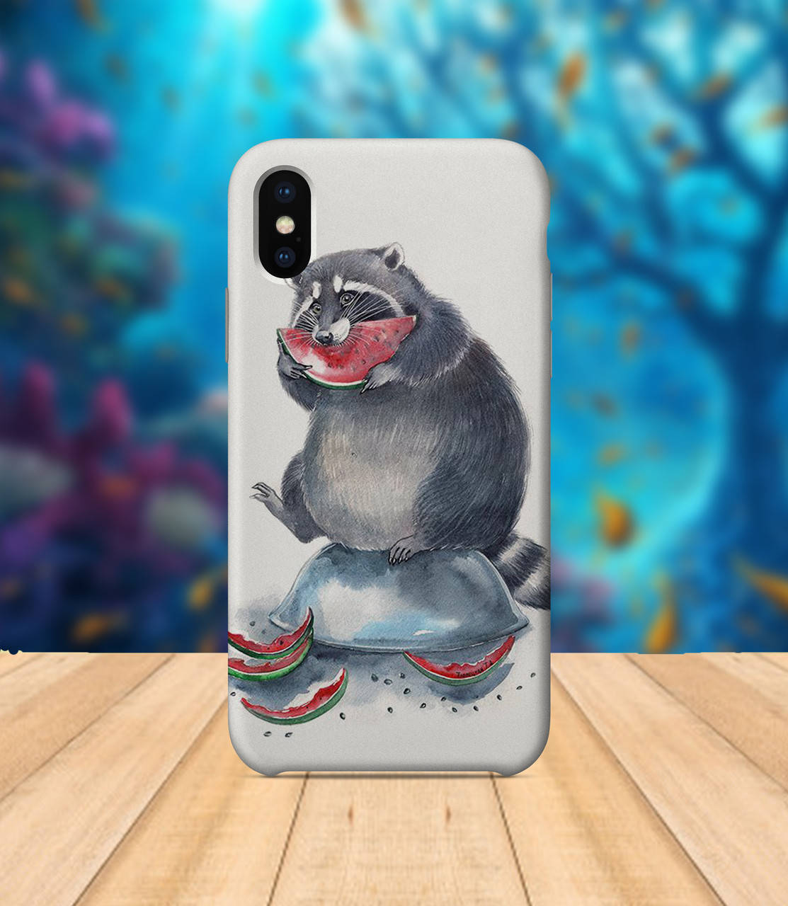 

Чехол для apple iphone x XS Енот полоскун чехол с принтом