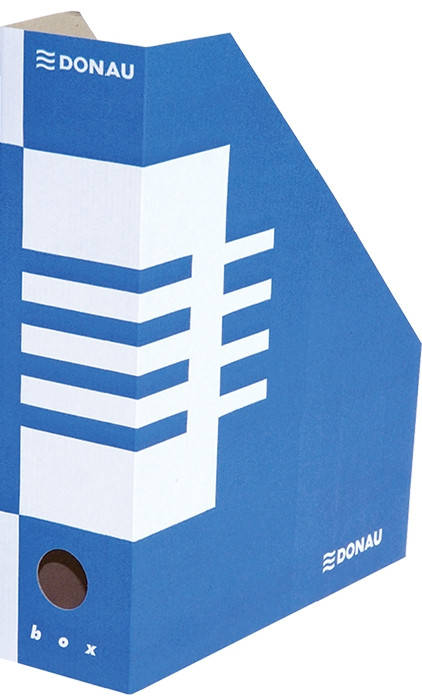 

Лоток для бумаг Donau картон А4 100 мм синий (7648001PL-10)