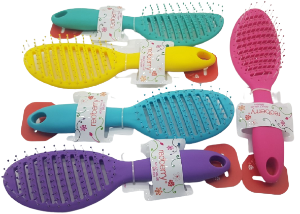 

Расческа продувная с прорезиненным покрытием, цвета в ассортименте, Комбинированный цвет